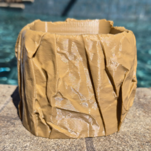 Crumpled Paper Bag Planter (Square)