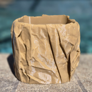 Crumpled Paper Bag Planter (Square)