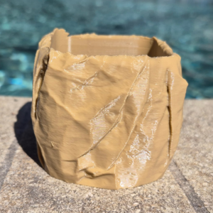 Crumpled Paper Bag Planter (Square)