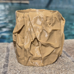 Crumpled Paper Bag Planter